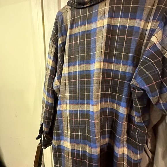 Coleman Black Blue Yellow Plaid Flannel Quilted Jacket - Picture 6 of 6